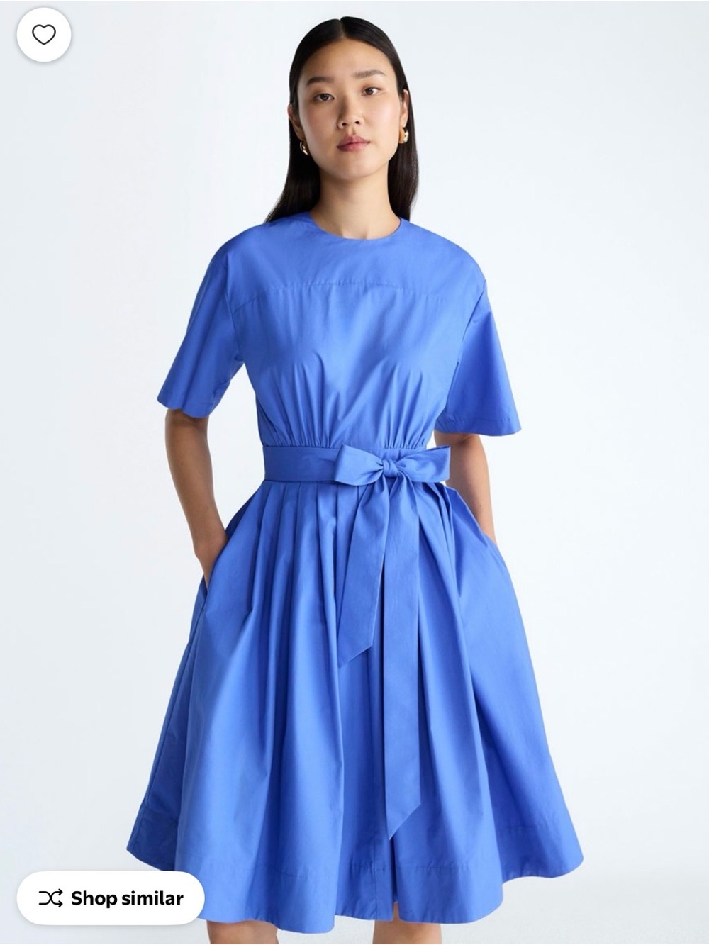 Devil Wears Prada Scoop Collection Cotton Tie-Waist Midi Dress - Picture 2 of 12